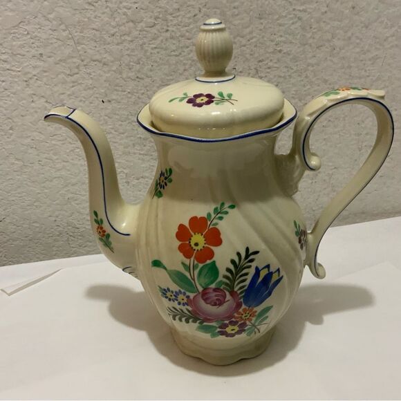 Seltmann Weiden Old Bavaria Porcelain Tea Set Hand Painted Folk Art (7 pcs) - Picture 3 of 16